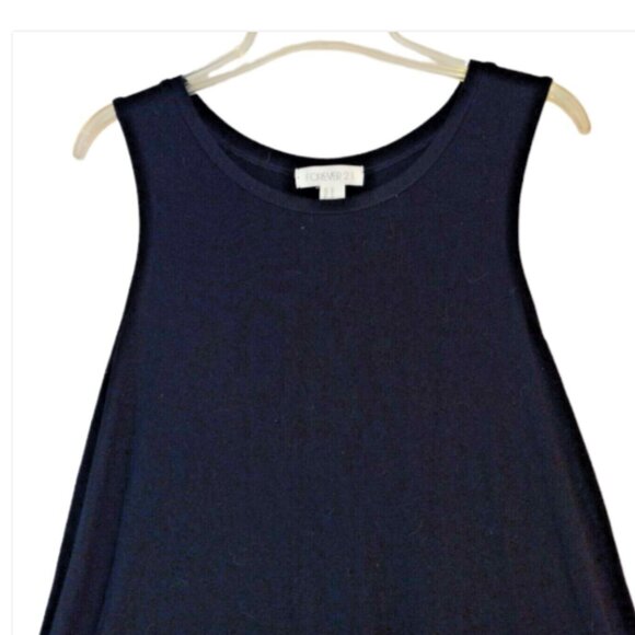 Forever 21 Juniors Black T-Shirt/Tank Dress Sleeveless Swing Sz M Casual - Picture 5 of 9